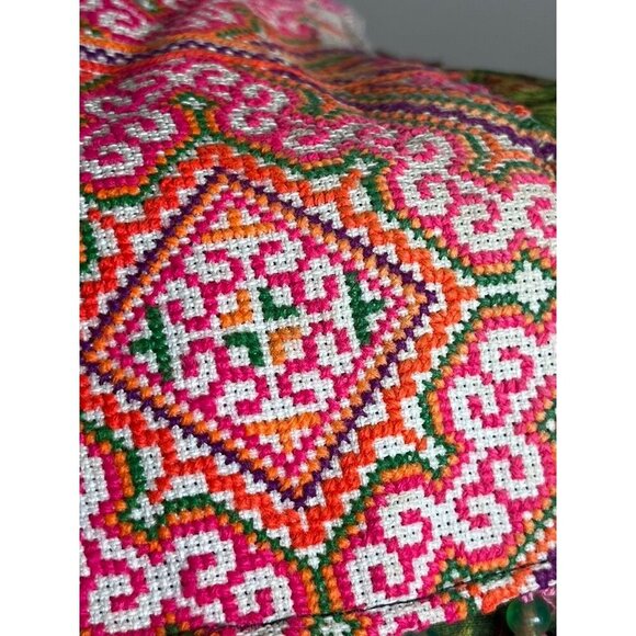Liboosha Bohemian Romper 2M Pink Flamingo Eclectic Tassel Hippie Hand Woven Bead - Picture 14 of 15